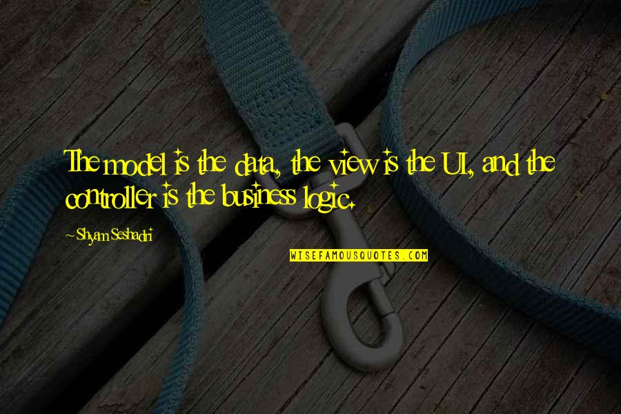 Kunuk The Hunter Quotes By Shyam Seshadri: The model is the data, the view is Kunuk The Hunter Quotes By Shyam Seshadri: The model is the data, the view is