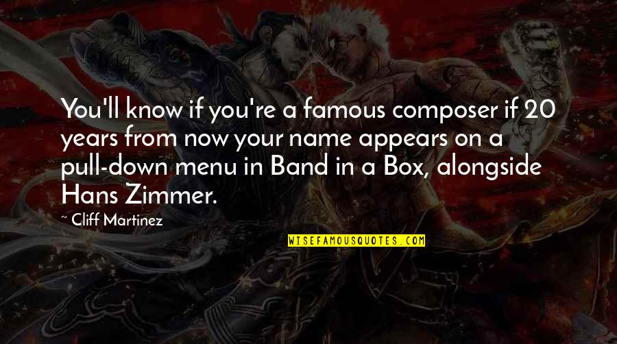 Kupenga Kwaro Quotes By Cliff Martinez: You'll know if you're a famous composer if
