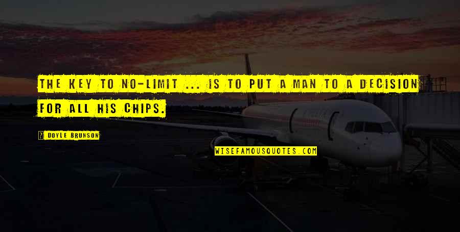 Kuriakose Jino Quotes By Doyle Brunson: The key to No-Limit ... is to put