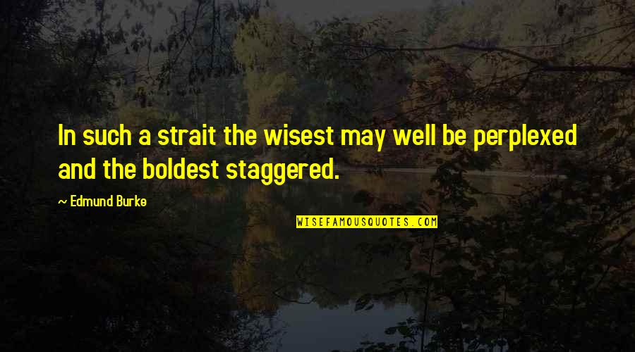 Kuriems Quotes By Edmund Burke: In such a strait the wisest may well