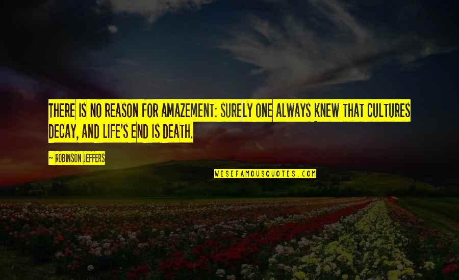 Kurinoe Quotes By Robinson Jeffers: There is no reason for amazement: surely one