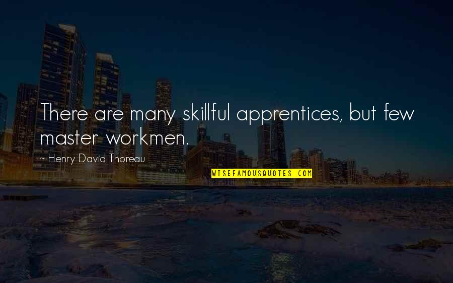 Kurious A Constipated Quotes By Henry David Thoreau: There are many skillful apprentices, but few master