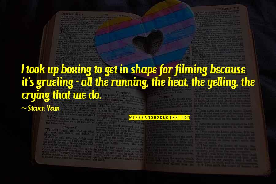 Kurmay Mobil Quotes By Steven Yeun: I took up boxing to get in shape