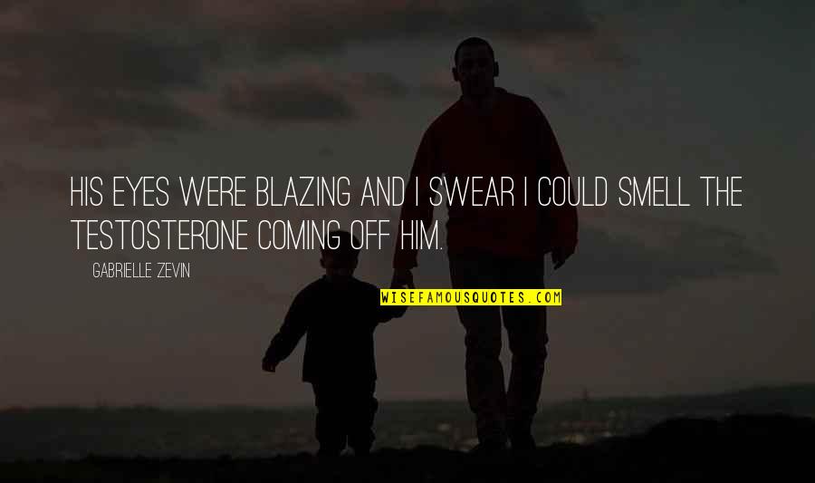Kurt Cobain's Death Quotes By Gabrielle Zevin: His eyes were blazing and I swear I