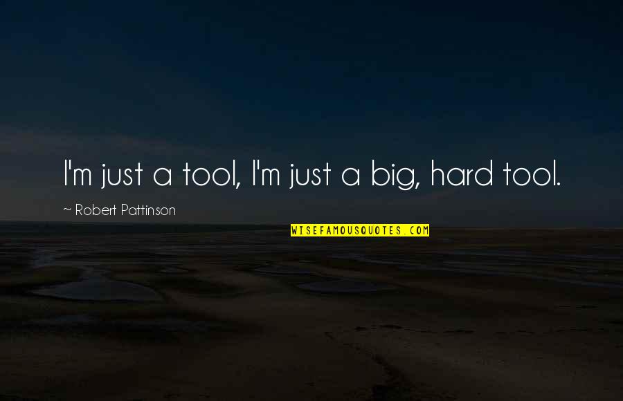 Kurtz Heart Of Darkness Quotes By Robert Pattinson: I'm just a tool, I'm just a big,