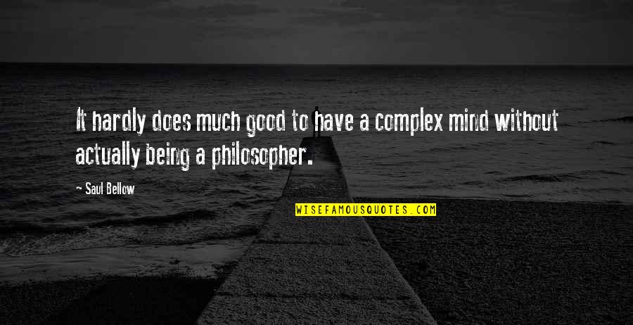 Kurzman And Eisenberg Quotes By Saul Bellow: It hardly does much good to have a