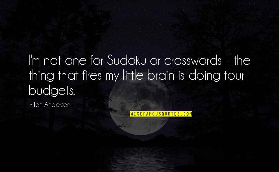 Kusikia Sauti Quotes By Ian Anderson: I'm not one for Sudoku or crosswords -