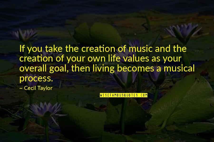 Kuulamine On Kuld Quotes By Cecil Taylor: If you take the creation of music and Kuulamine On Kuld Quotes By Cecil Taylor: If you take the creation of music and