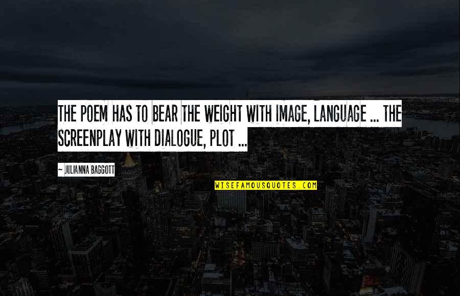 Kuznicki Bodybuilder Quotes By Julianna Baggott: The poem has to bear the weight with