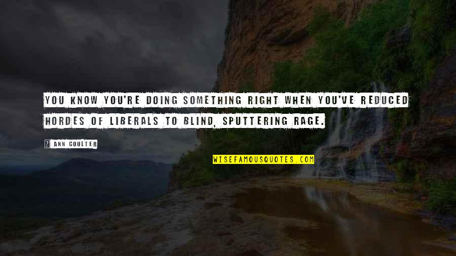 Kv Foundation Day Quotes By Ann Coulter: You know you're doing something right when you've