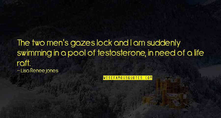 Kvetched Pronunciation Quotes By Lisa Renee Jones: The two men's gazes lock and I am