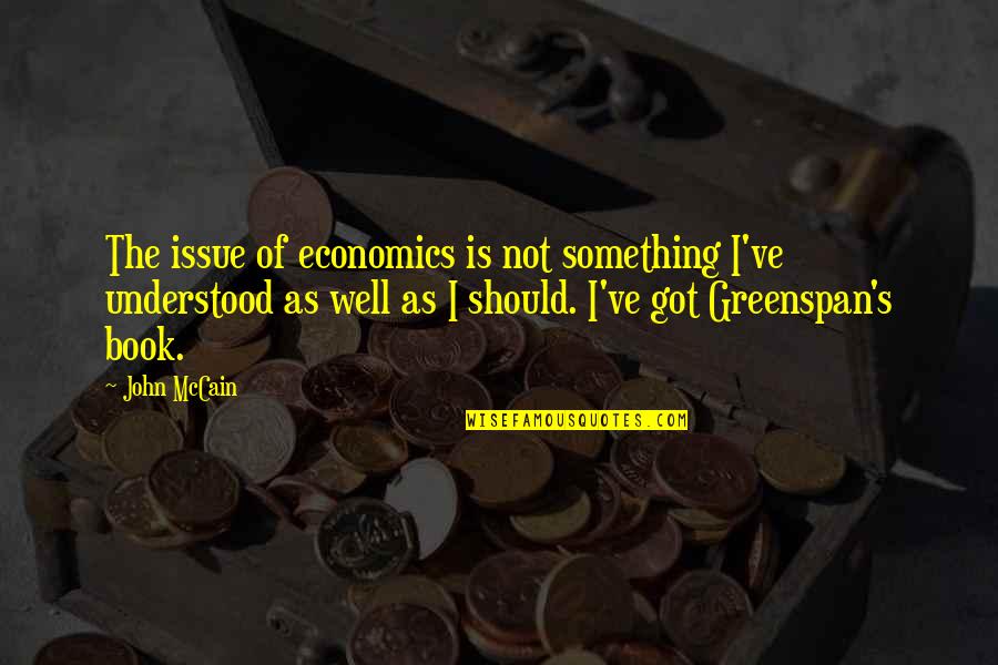 Kvie Art Quotes By John McCain: The issue of economics is not something I've