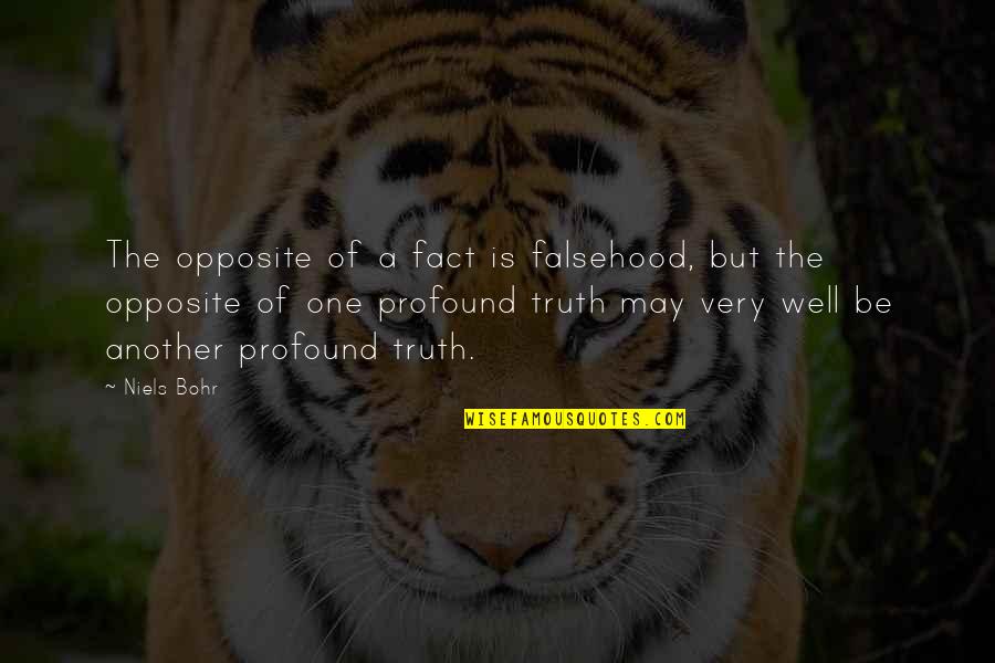 Kwame Floyd Quotes By Niels Bohr: The opposite of a fact is falsehood, but