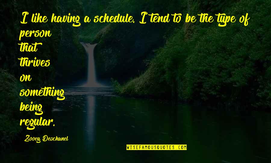 Kwarteng Ankomah Quotes By Zooey Deschanel: I like having a schedule. I tend to