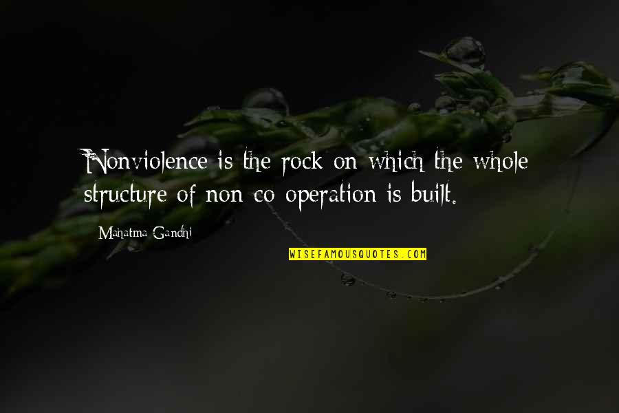 Kwesi Johnson Quotes By Mahatma Gandhi: Nonviolence is the rock on which the whole
