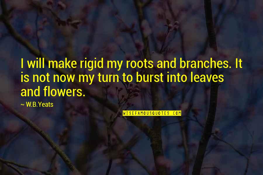 Kwiatkoski Raiders Quotes By W.B.Yeats: I will make rigid my roots and branches.