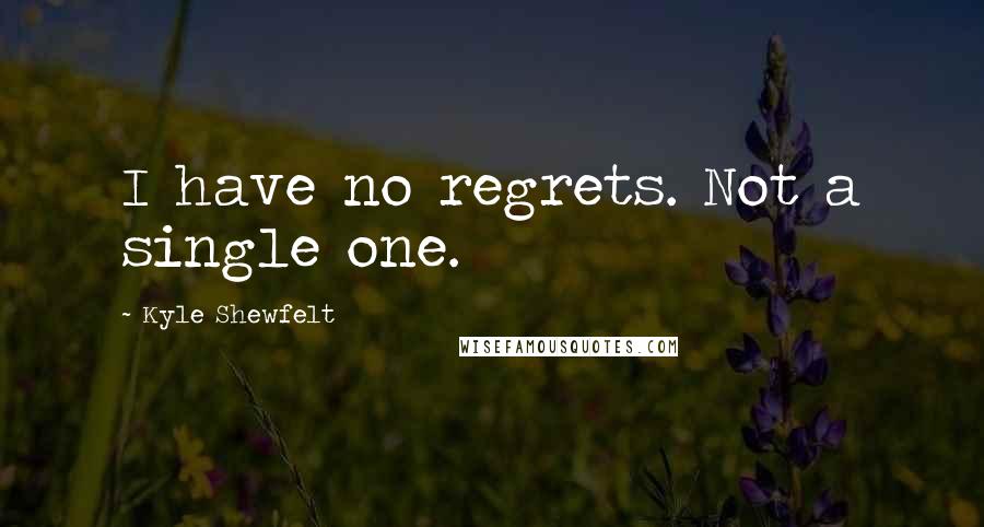 Kyle Shewfelt quotes: I have no regrets. Not a single one.