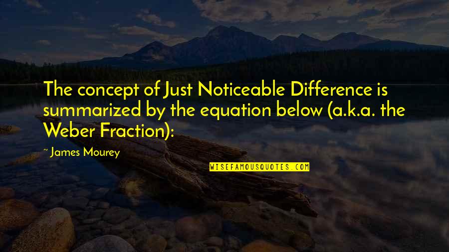 Kyprioth Quotes By James Mourey: The concept of Just Noticeable Difference is summarized
