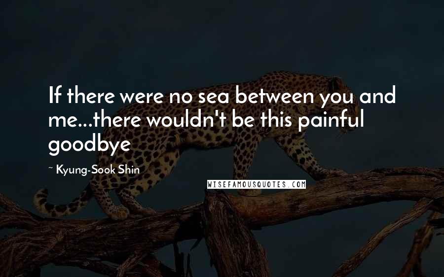 Kyung-Sook Shin quotes: If there were no sea between you and me...there wouldn't be this painful goodbye