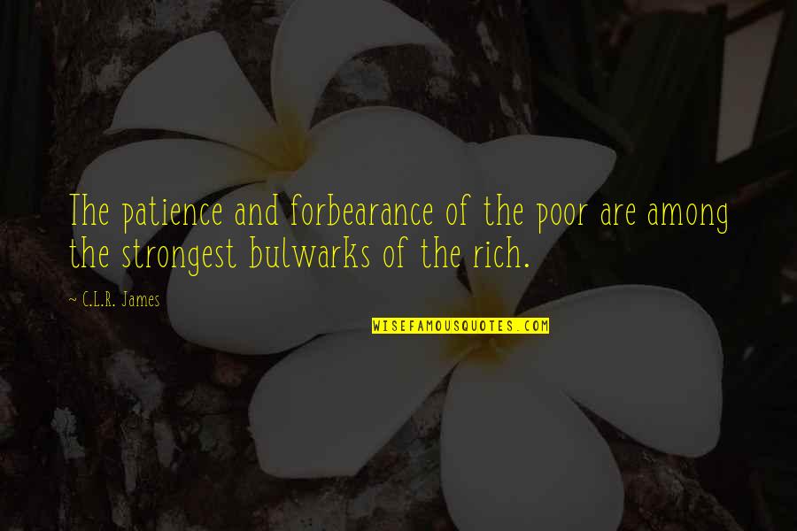 L.d.r Quotes By C.L.R. James: The patience and forbearance of the poor are