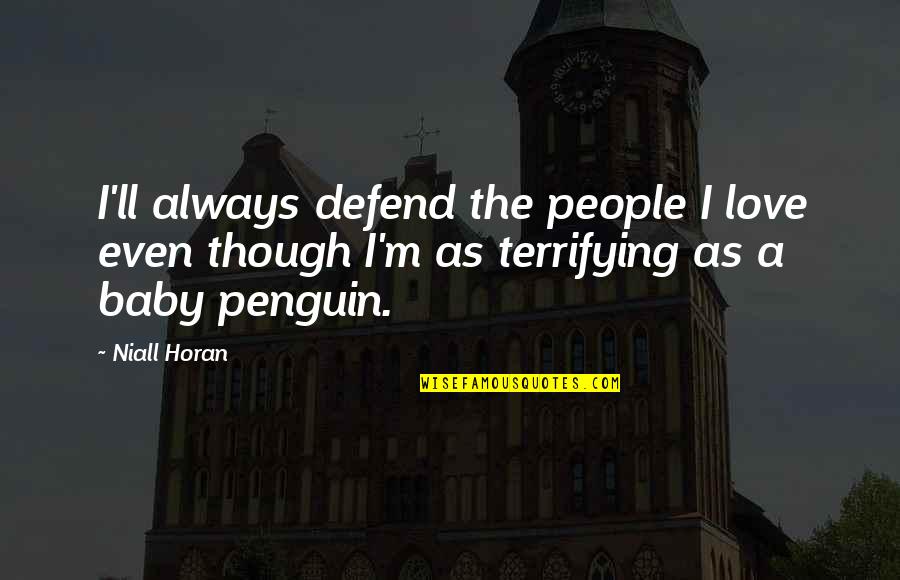 L Love You Baby Quotes By Niall Horan: I'll always defend the people I love even