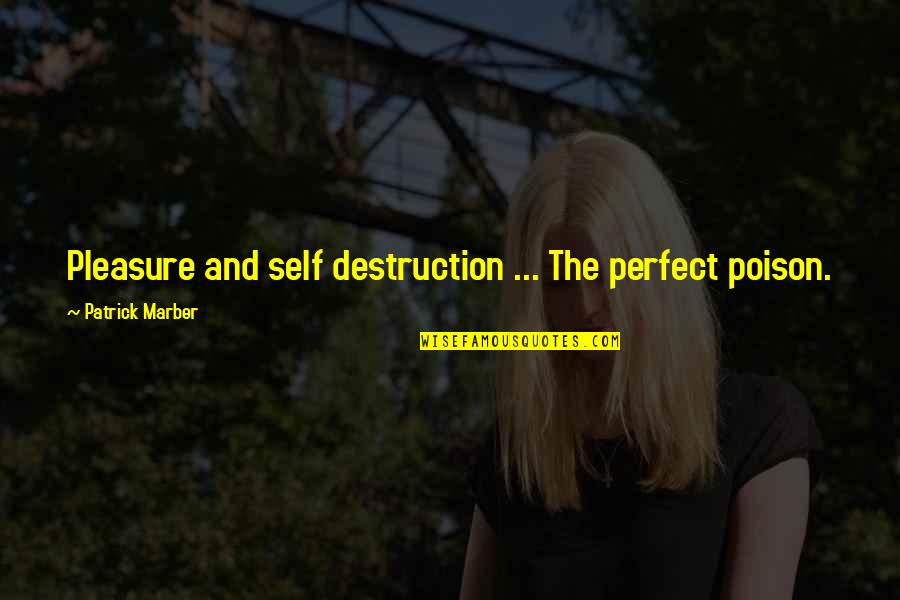 L M N Solugu Quotes By Patrick Marber: Pleasure and self destruction ... The perfect poison.