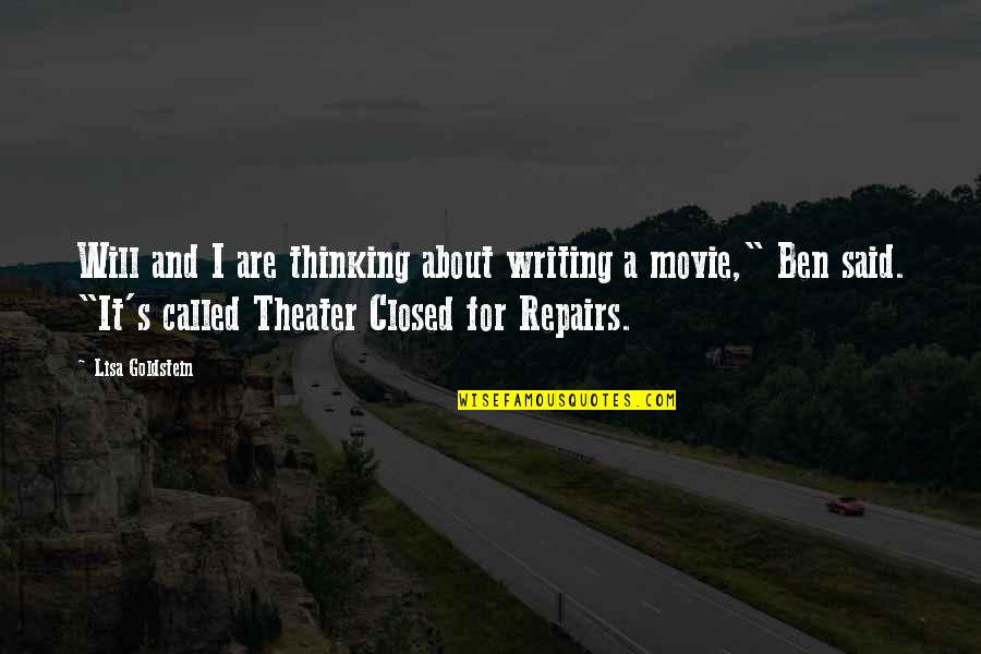 L Q Repairs Quotes By Lisa Goldstein: Will and I are thinking about writing a