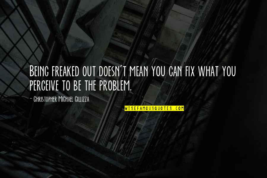 L Thatatlanok Quotes By Christopher Michael Cillizza: Being freaked out doesn't mean you can fix