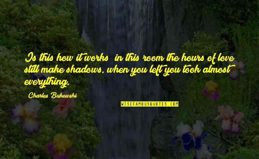 La Gaude Quotes By Charles Bukowski: Is this how it works? in this room La Gaude Quotes By Charles Bukowski: Is this how it works? in this room