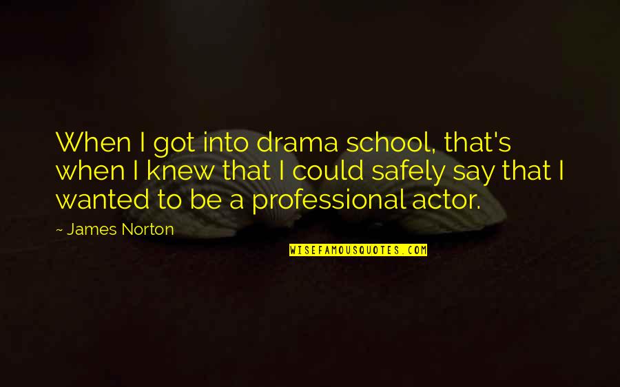 La Haine Trailer Quotes By James Norton: When I got into drama school, that's when La Haine Trailer Quotes By James Norton: When I got into drama school, that's when