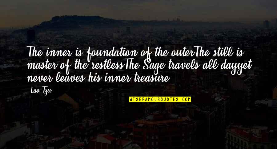 La Manche Libre Quotes By Lao-Tzu: The inner is foundation of the outerThe still La Manche Libre Quotes By Lao-Tzu: The inner is foundation of the outerThe still