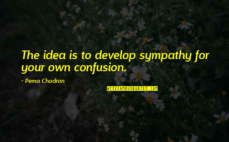 La Misma Luna Quotes By Pema Chodron: The idea is to develop sympathy for your La Misma Luna Quotes By Pema Chodron: The idea is to develop sympathy for your
