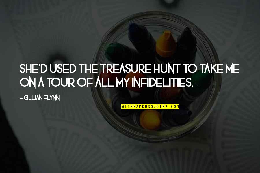 La Mujer De Mi Vida Quotes By Gillian Flynn: She'd used the treasure hunt to take me