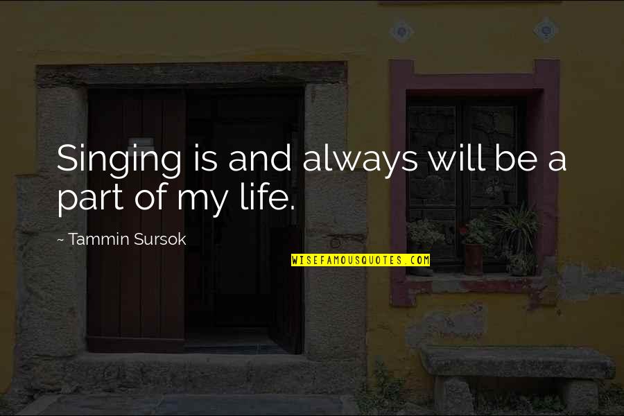 La Ricerca Quotes By Tammin Sursok: Singing is and always will be a part La Ricerca Quotes By Tammin Sursok: Singing is and always will be a part