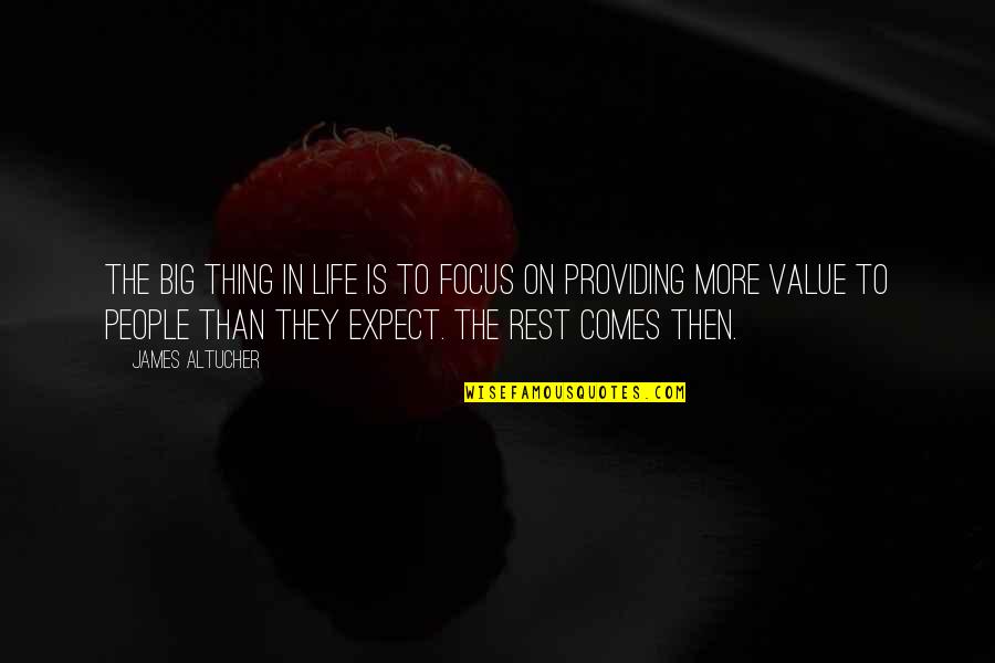 La Vita Facile Quotes By James Altucher: The big thing in life is to focus