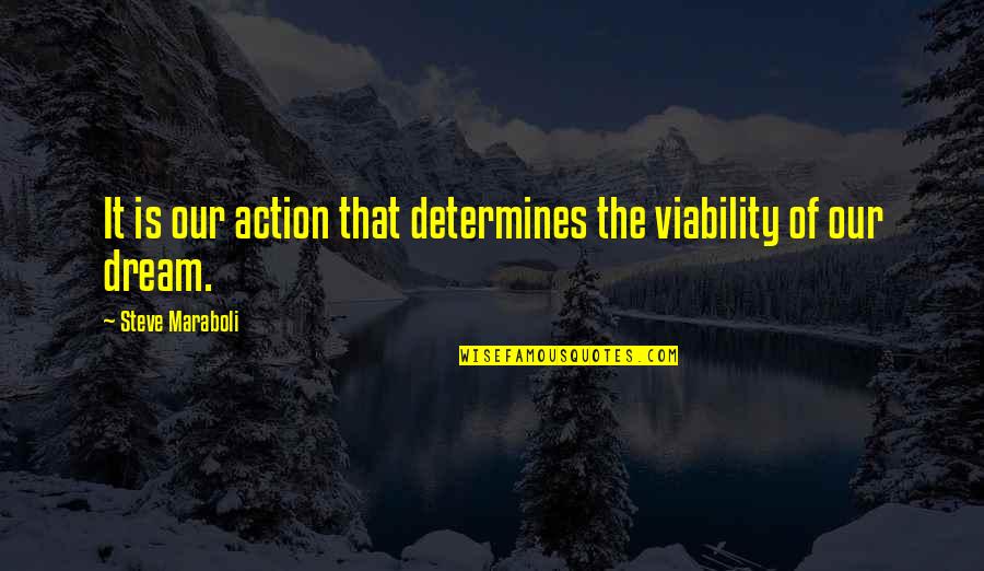 Laa Tahzan Quotes By Steve Maraboli: It is our action that determines the viability