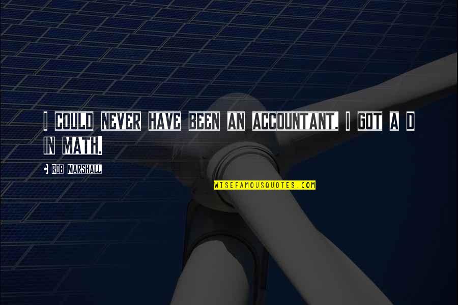 Labakinda Quotes By Rob Marshall: I could never have been an accountant. I Labakinda Quotes By Rob Marshall: I could never have been an accountant. I