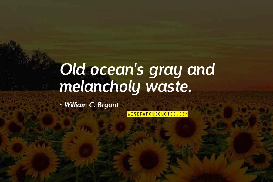 Labinal Quotes By William C. Bryant: Old ocean's gray and melancholy waste.
