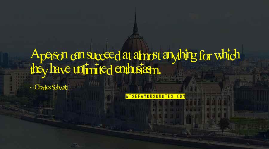Labita Quotes By Charles Schwab: A person can succeed at almost anything for