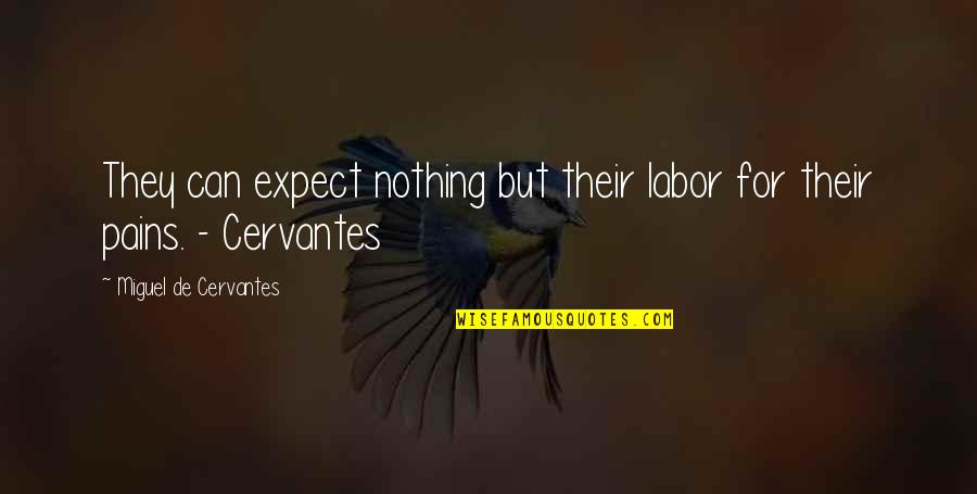 Labor Pains Quotes By Miguel De Cervantes: They can expect nothing but their labor for