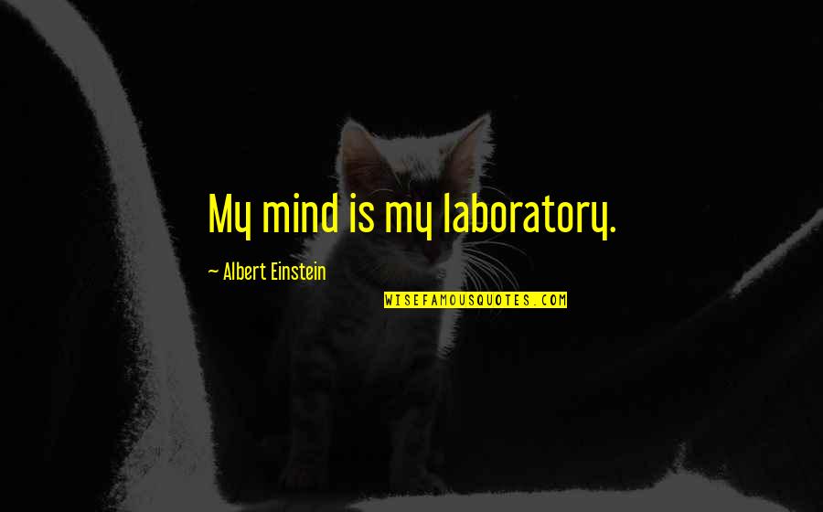 Laboratory Quotes By Albert Einstein: My mind is my laboratory.