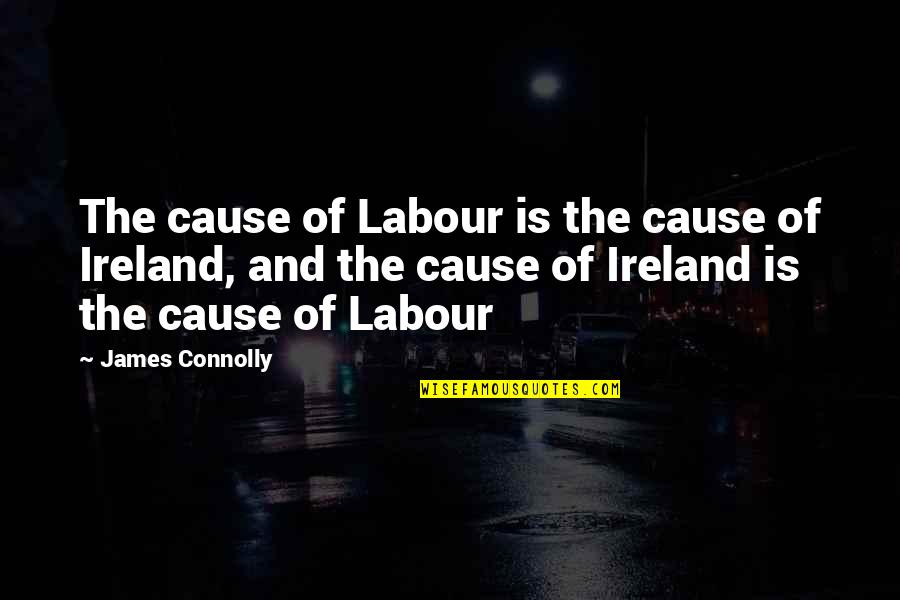 Labour'g Quotes By James Connolly: The cause of Labour is the cause of