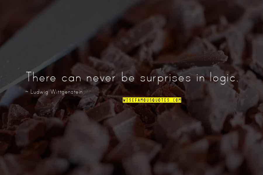 Labroy Shipyard Quotes By Ludwig Wittgenstein: There can never be surprises in logic. Labroy Shipyard Quotes By Ludwig Wittgenstein: There can never be surprises in logic.