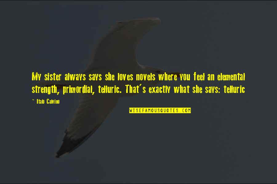 Laccord Sujet Quotes By Italo Calvino: My sister always says she loves novels where Laccord Sujet Quotes By Italo Calvino: My sister always says she loves novels where