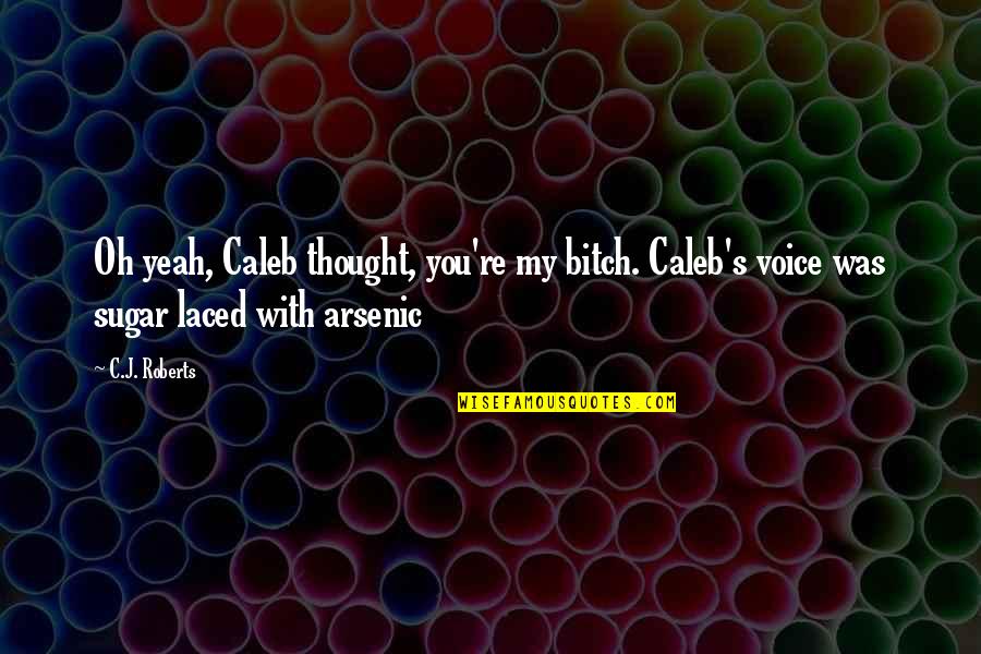 Laced Quotes By C.J. Roberts: Oh yeah, Caleb thought, you're my bitch. Caleb's