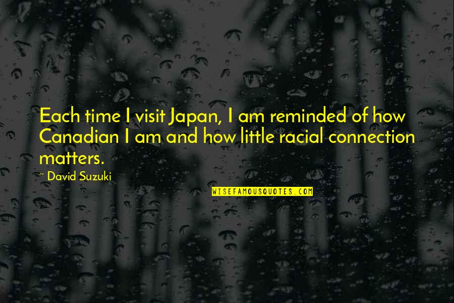 Lacerate Quotes By David Suzuki: Each time I visit Japan, I am reminded