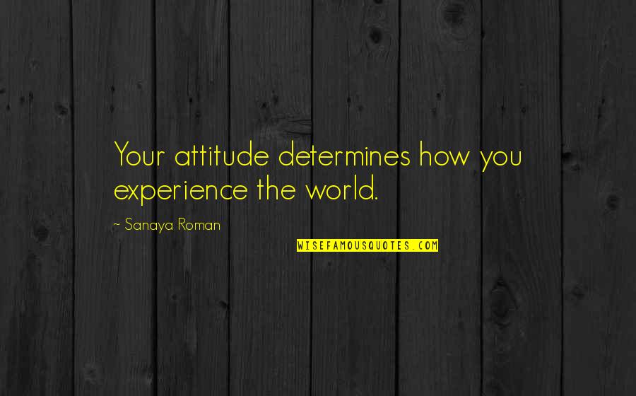 Lachapelle Photography Quotes By Sanaya Roman: Your attitude determines how you experience the world.