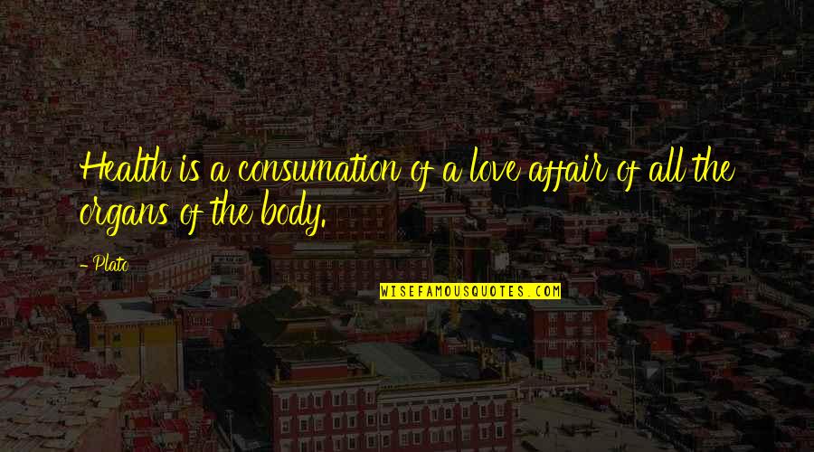 Lachiusa Quotes By Plato: Health is a consumation of a love affair