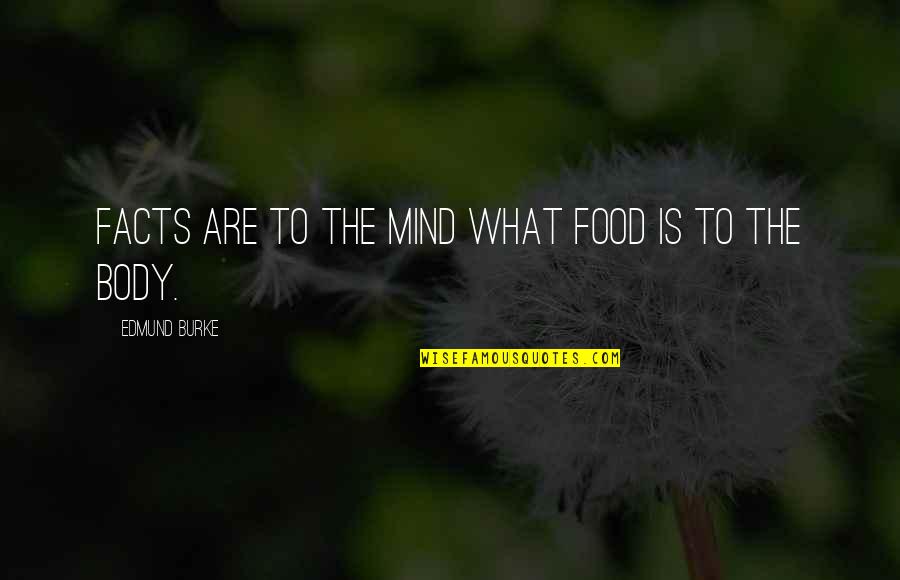 Lack Of Action Quotes By Edmund Burke: Facts are to the mind what food is