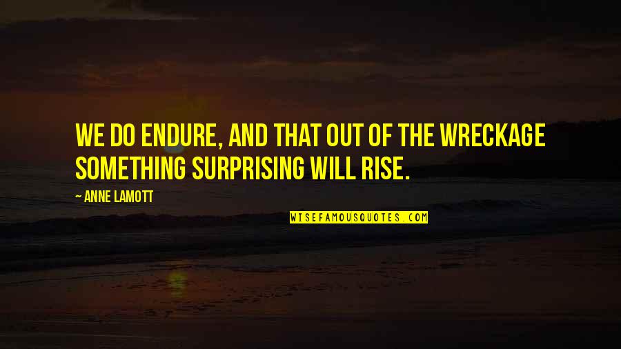 Lacking Ambition Quotes By Anne Lamott: We do endure, and that out of the